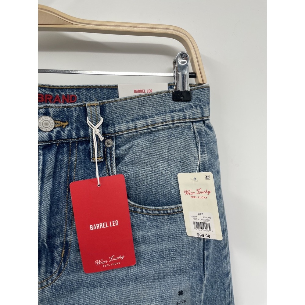 Lucky Brand Jeans Women's 6/28 Blue Denim Medium Wash Barrel Leg Streetwear NWT - Picture 9 of 16